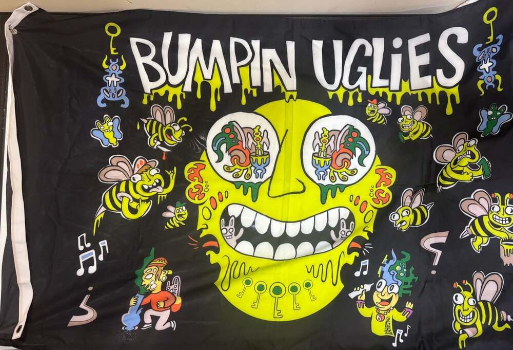 Bumping uglies BUZZ flag